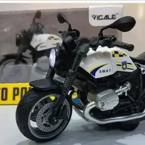 SWAT Moto Police Die-Cast Motorcycle Toy