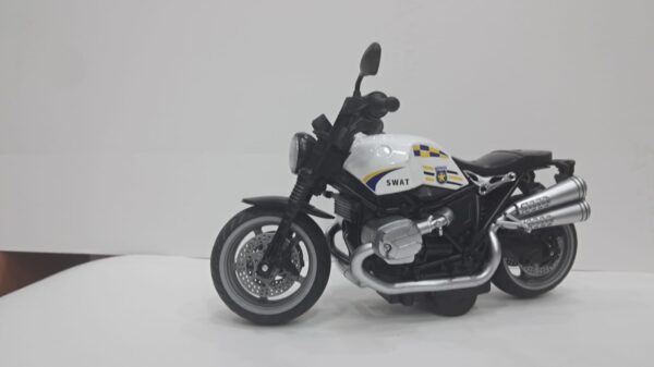 SWAT Moto Police Die-Cast Motorcycle Toy